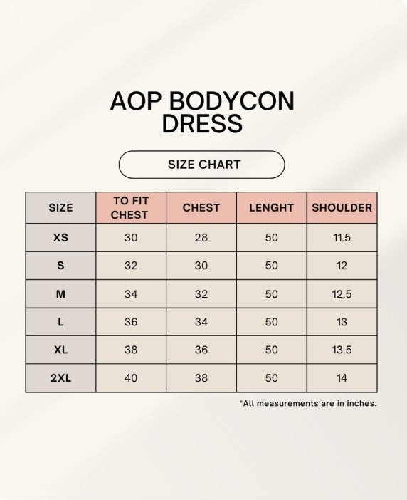 AOP Bodycon Dress